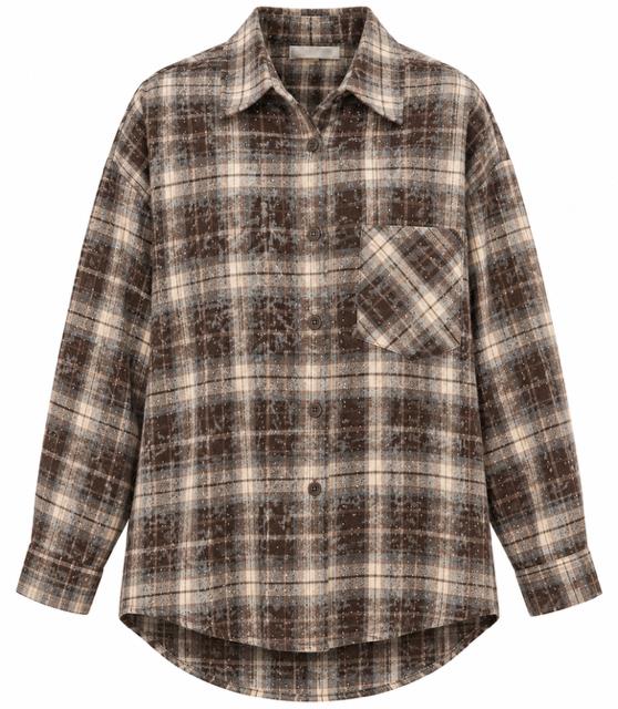 Caramell Blus Rutig med Glitter Choco