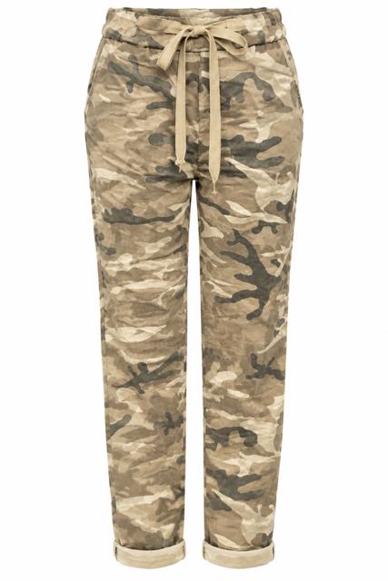 Caramelle Magic pant camo print Taupe