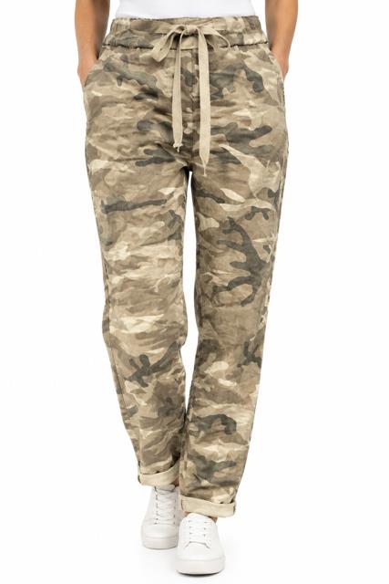 Caramelle Magic pant camo print Taupe