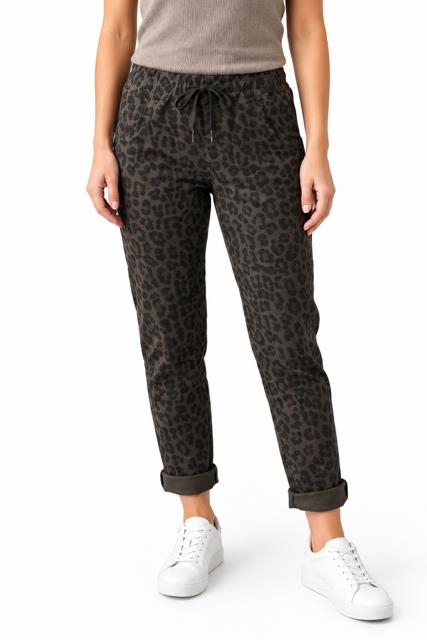 Caramelle Magic Pant Leo Print Choco
