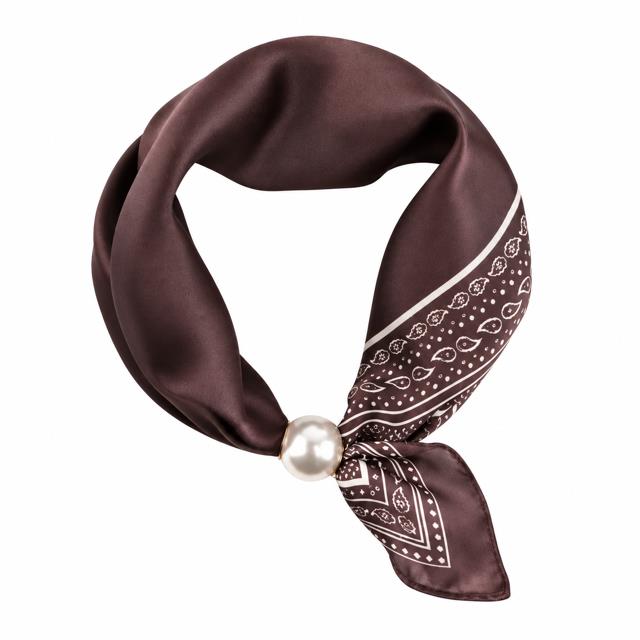 Caramelle Sjal med Magnet Brown