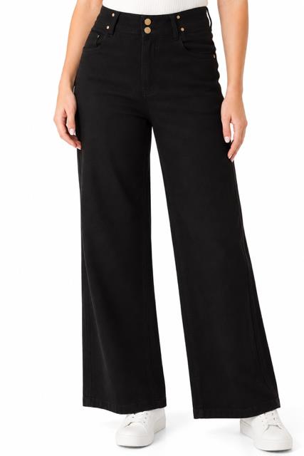 Caramelle Stretch Wide Leg Black