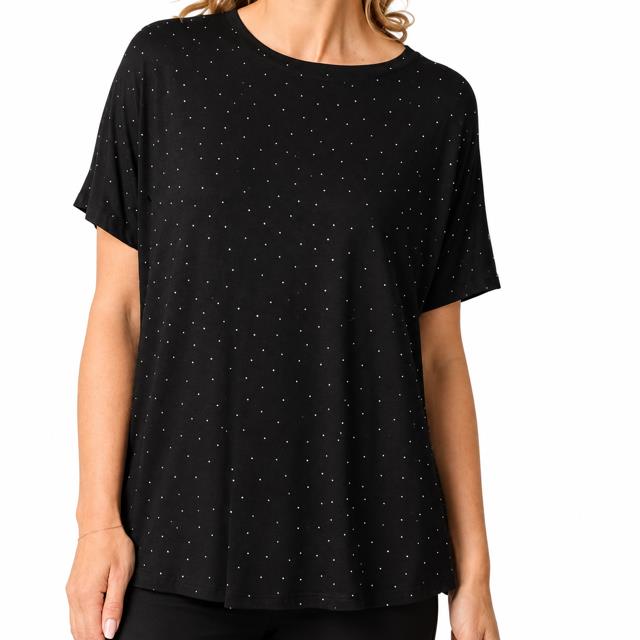 Caramelle T-shirt med stenar Black