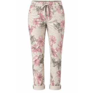 Caramelle Magic Pant Flower Print Beige/ Pink