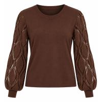 Caramelle Tröja med detaljerad ärm Brown