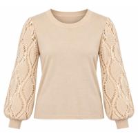 Ccaramelle Tröja med detaljerad ärm Beige