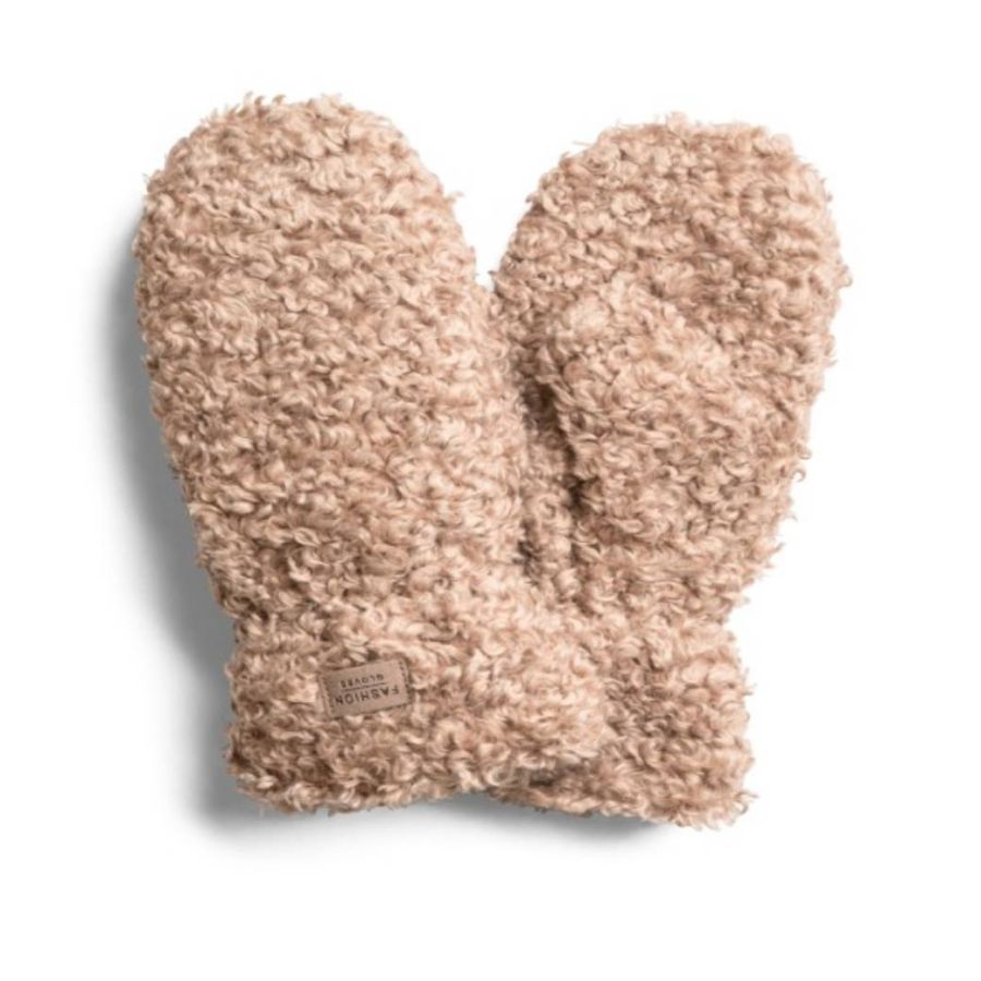 Handskkompaniet Mitten Polyester Fur Mocha