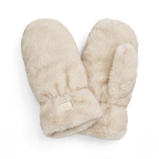 HK Mitten Polyester Fur Beige