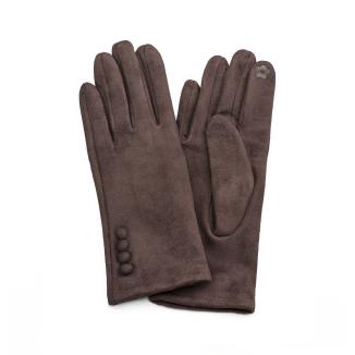 HK Touch Glove Buttons Brown