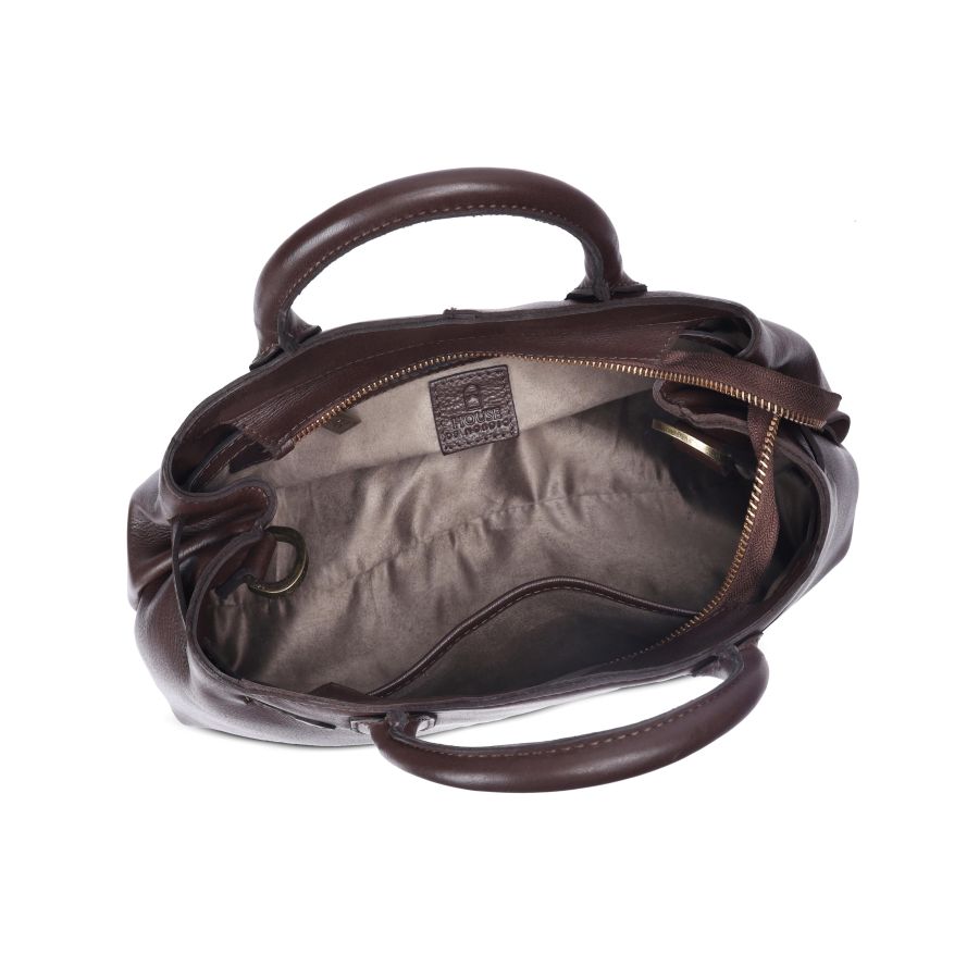House of Nordic Classic Handbag Dark Brown