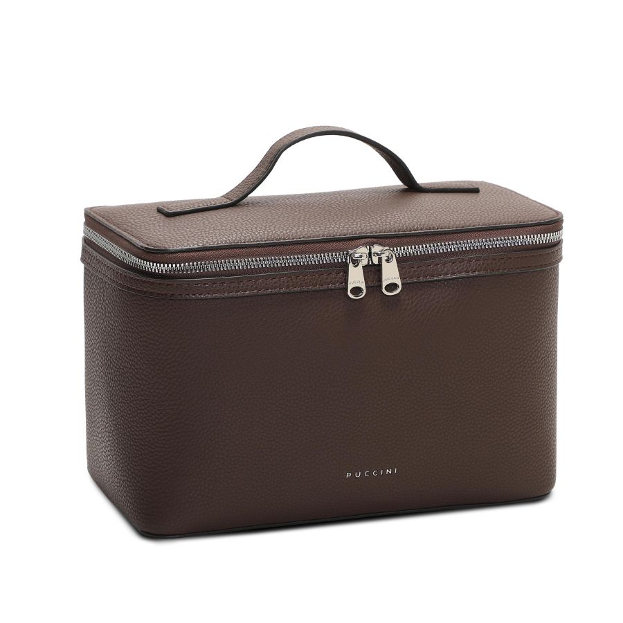 Puccini Anna Toilet Bag Brown
