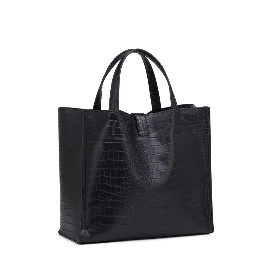 Puccini Greta Handb Croco Black
