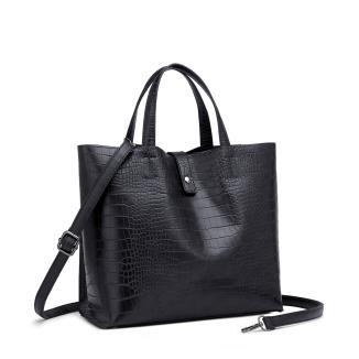 Puccini Greta Handb Croco Black