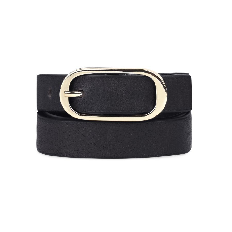 The Monte Bälte Ovalt Spänne Gold Black
