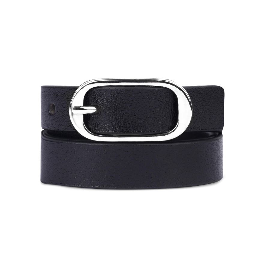 The Monte Bälte Ovalt Spänne Silver Black