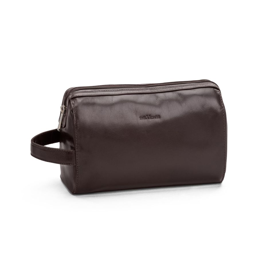 The Monte Toilet Bag Brown