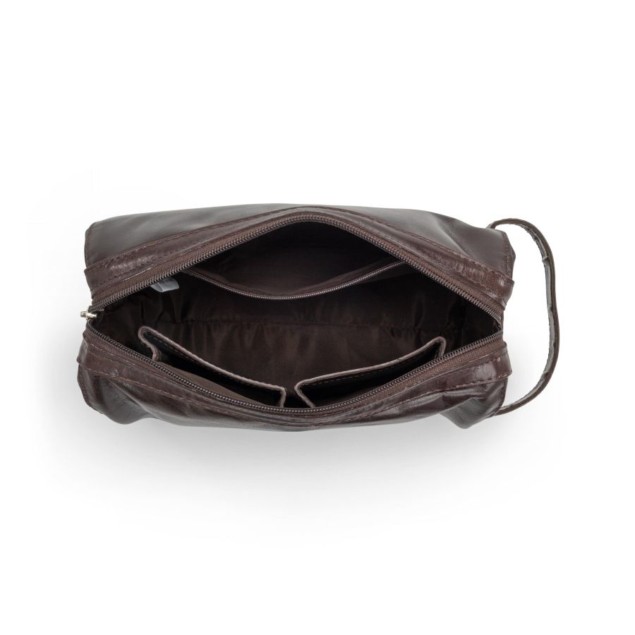 The Monte Toilet Bag Brown