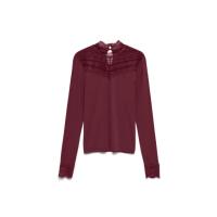 Vero Moda Skye Highneck Lacetop Wine