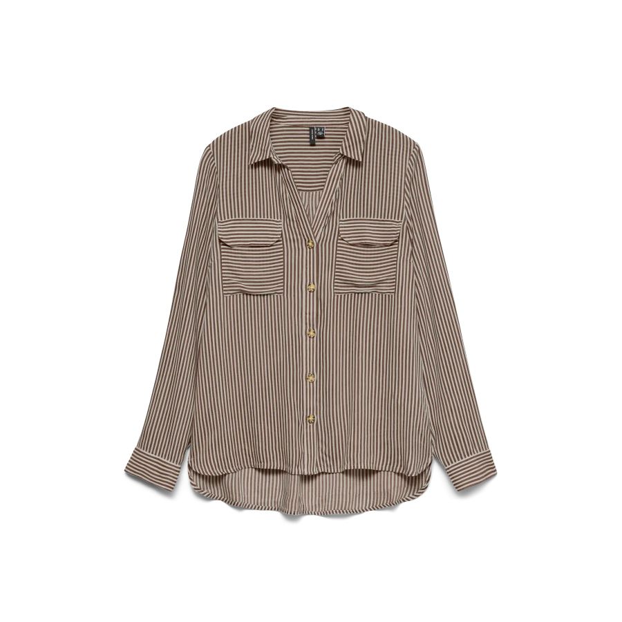 Vero Moda Bumpy Shirt Cocoa Brown