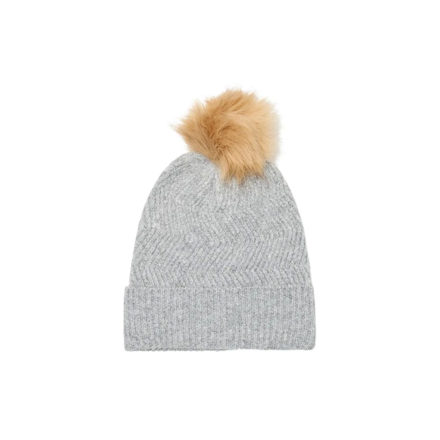 Vero Moda Grace PomPom Beanie Grey