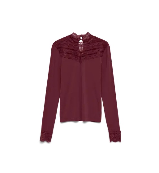 Vero Moda Skye Highneck Lacetop Wine